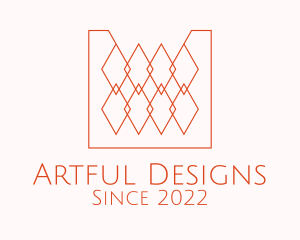 Orange Textile Interior Design  logo design