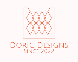 Orange Textile Interior Design  logo design