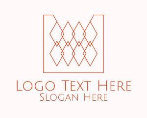 Orange Textile Interior Design  Logo