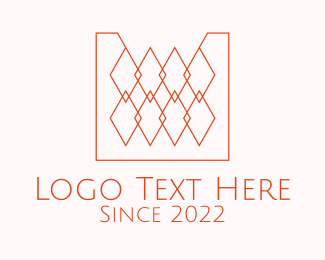 Orange Textile Interior Design  Logo