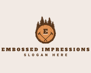 Lumberjack Wood Axe logo design