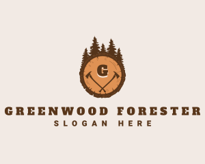 Lumberjack Wood Axe logo design