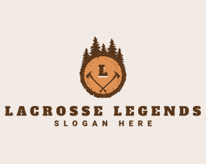 Lumberjack Wood Axe logo design