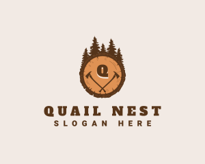 Lumberjack Wood Axe logo design