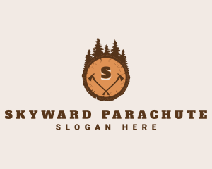 Lumberjack Wood Axe logo design