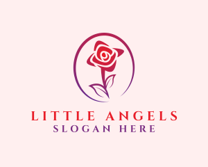 Floral - Red Floral Rose logo design