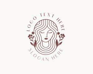 Massage - Floral Beauty Woman logo design