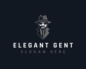 Hat Gentleman Detective logo design