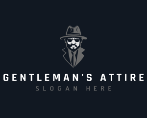 Hat Gentleman Detective logo design