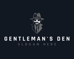 Hat Gentleman Detective logo design