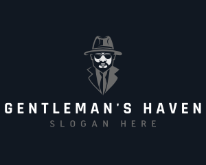 Hat Gentleman Detective logo design