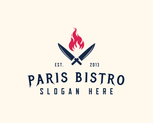 Restaurant Fire Fork logo design