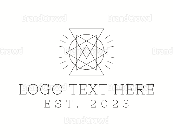 Astral Geometric Hourglass Logo