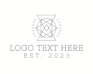 Fortune Telling - Astral Geometric Hourglass logo design