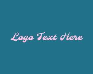 Artsy - Pink Cursive Wordmark logo design