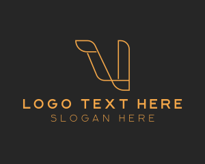 Logistics Delivery Letter V logo design