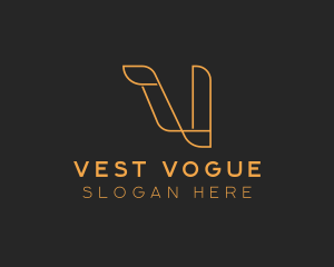 Logistics Delivery Letter V logo design