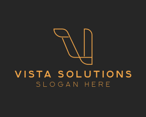 Logistics Delivery Letter V logo design