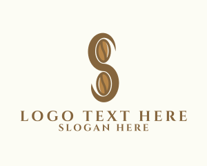 Coffee Bean - Coffee Cafe Letter S logo design