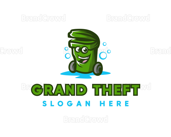 Trash Bin Sanitation Logo