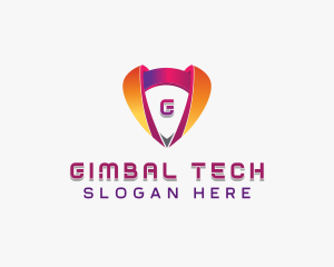 Cybersecurity Tech Shield logo design