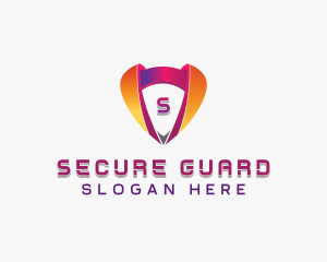 Cybersecurity Tech Shield logo design