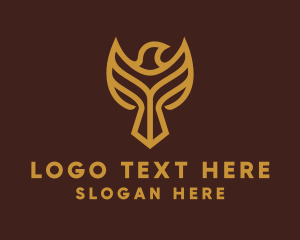 Gold - Gold Eagle Bird logo design