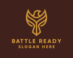 Infantry - Gold Eagle Bird logo design