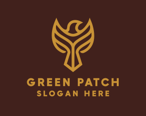 Patch - Gold Eagle Bird logo design