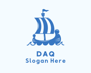 Nordic - Ancient Viking Ship logo design