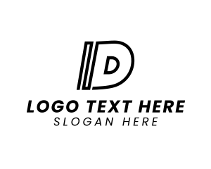 Transfer - Line Letter D logo design