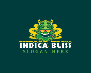 Indica - Smoker Cannabis Marijuana logo design