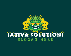 Smoker Cannabis Marijuana logo design