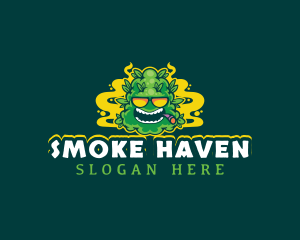 Smoker Cannabis Marijuana logo design