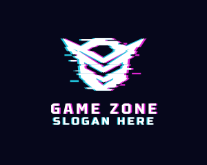 Gaming Robot Glitch logo design