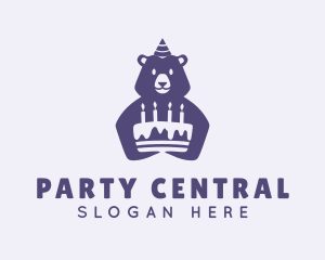 Parties - Birthday Cake Bear logo design