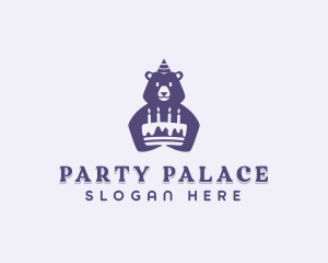 Parties - Birthday Cake Bear logo design