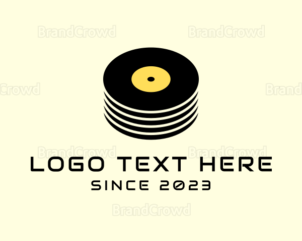 Retro Music Vinyl Logo