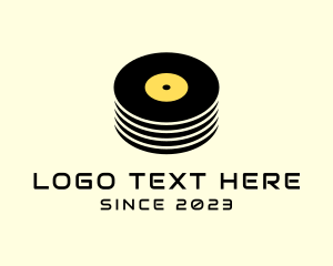 Disc - Retro Music Vinyl logo design