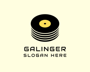 Retro Music Vinyl Logo