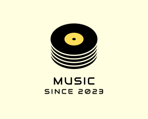 Retro Music Vinyl logo design