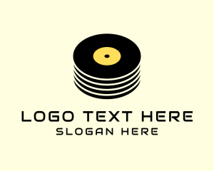 Retro Music Vinyl Logo