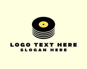 Album - Retro Music Vinyl logo design