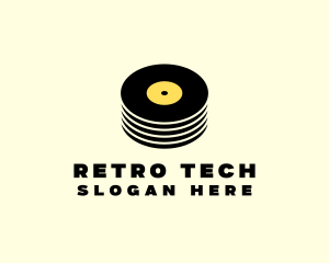 Retro Music Vinyl logo design