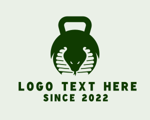 Snake - Green Cobra Kettlebell logo design