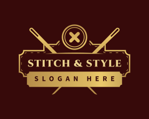 Button Dressmaker Tailor logo design