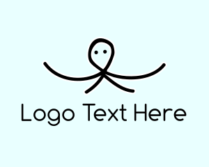 Long - Hand Drawn Octopus logo design