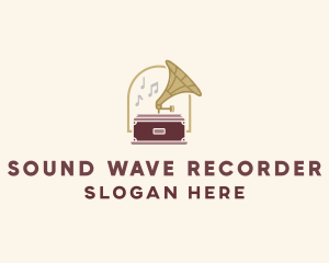 Recorder - Gramophone Music Phonograph logo design