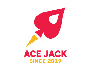 Blackjack - Rocket Spade Casino logo design