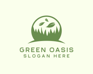Vegetation - Grass Leaf Lawn Yard logo design